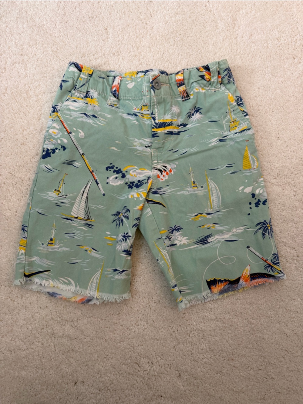 Ralph Lauren Mint Green Nautical Print Shorts Kids Size 5T